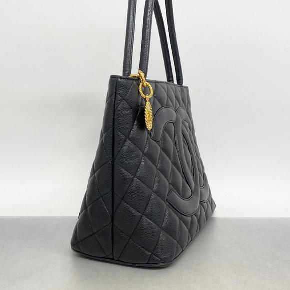Chanel Lambskin Bag Caviar Tote Black Skin - Picture 1 of 14